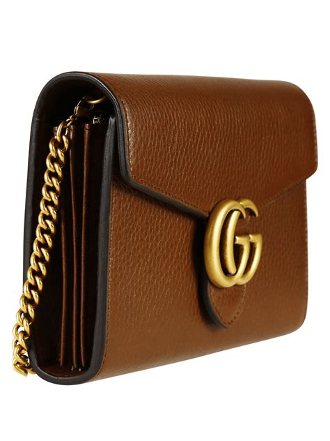 gucci marmont on chain|Gucci Marmont leather mini chain bag.